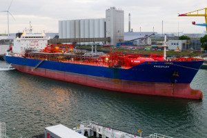 The latest sanctions package approved by EU countries includes a ban on the import of liquefied petroleum gas from Russia.  The picture shows an LPG tanker