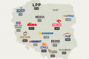 Oto najmocniejsze regiony Polski na warszawskiej giełdzie
